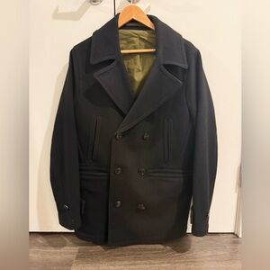 Todd Snyder Cashmere Black Peacoat